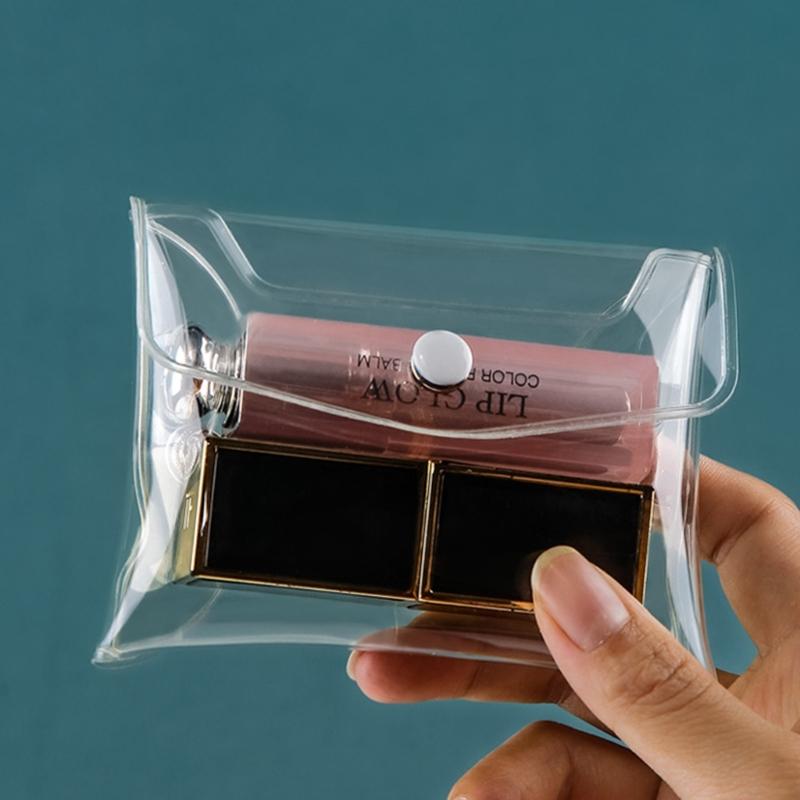 Portable Clear Cosmetic Bag Transparent Makeup Organizer for Travel and Daily Use