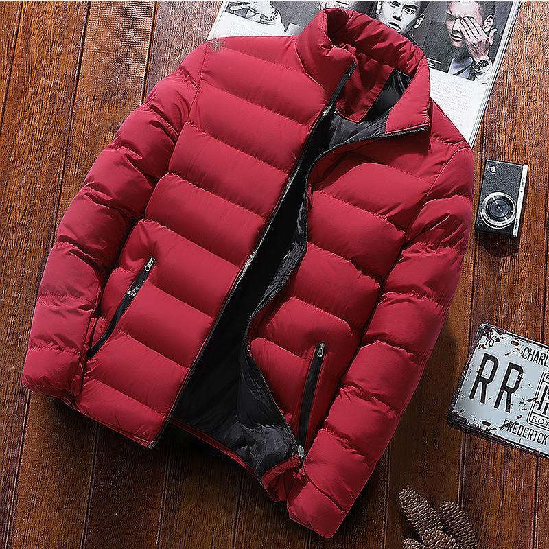 Giacca Sportiva da Uomo Ispessita Autunno/Inverno con Collo Alto Imbottita in Cotone - Cappotto Caldo Casual da Esterno