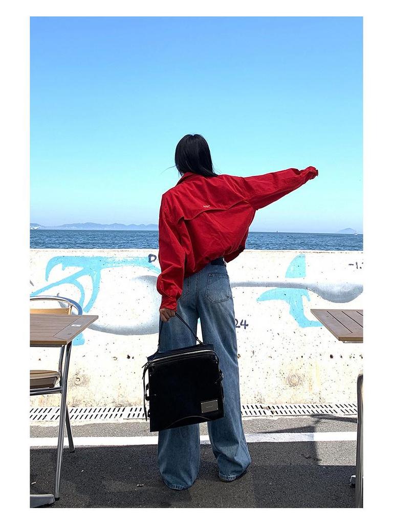 2025 Autumn/Winter Women's High Waist Retro Wide-Leg Jeans - Washed, Loose, Slimming, Versatile, Floor-Length.