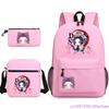 Set Zaino 3 Pezzi per Ragazze Anime Kochou Shinobu Zaino in Oxford Borsa a Tracolla e Astuccio