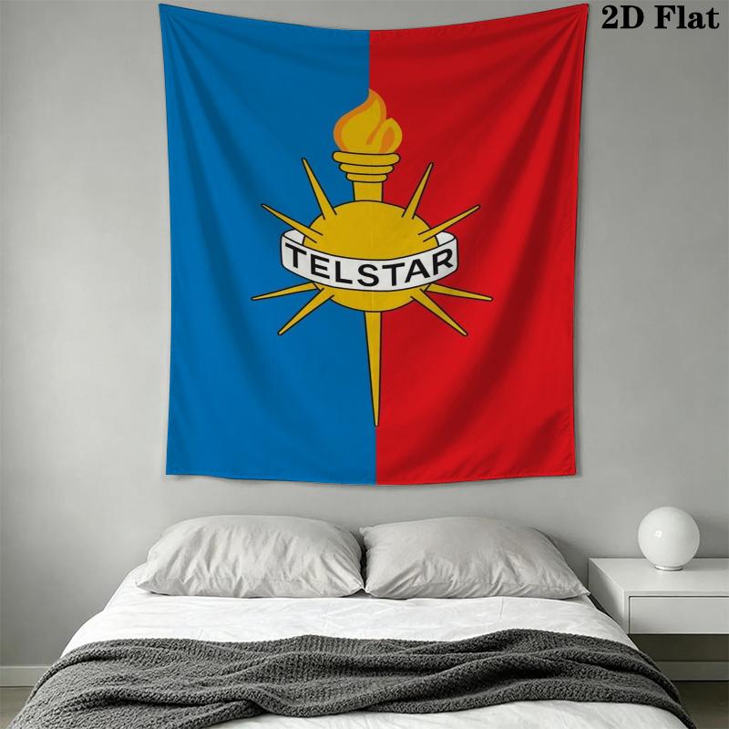 Telstar Football Club 1 Wall Tapestry Aesthetic Wall Hanging Printed Fabric Blanket Decorative Tapestries for Bedroom Living Room Home Decor