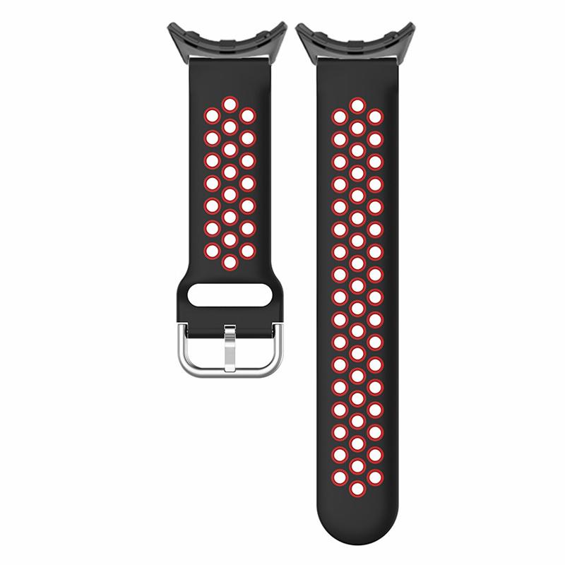 

For Google Pixel Watch 3 41mm/Watch 2/Pixel Watch Silicone Strap Dual Color Breathable Watch Bands Black Red