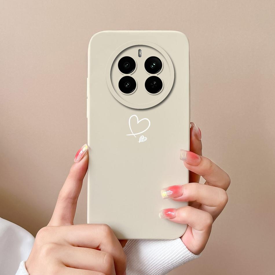 Love Heart Case For Realme 12 Pro Plus 12 Lite Back Cover For Realme12 4G Funda Liquid Silicone Camera Protection Phone Housing