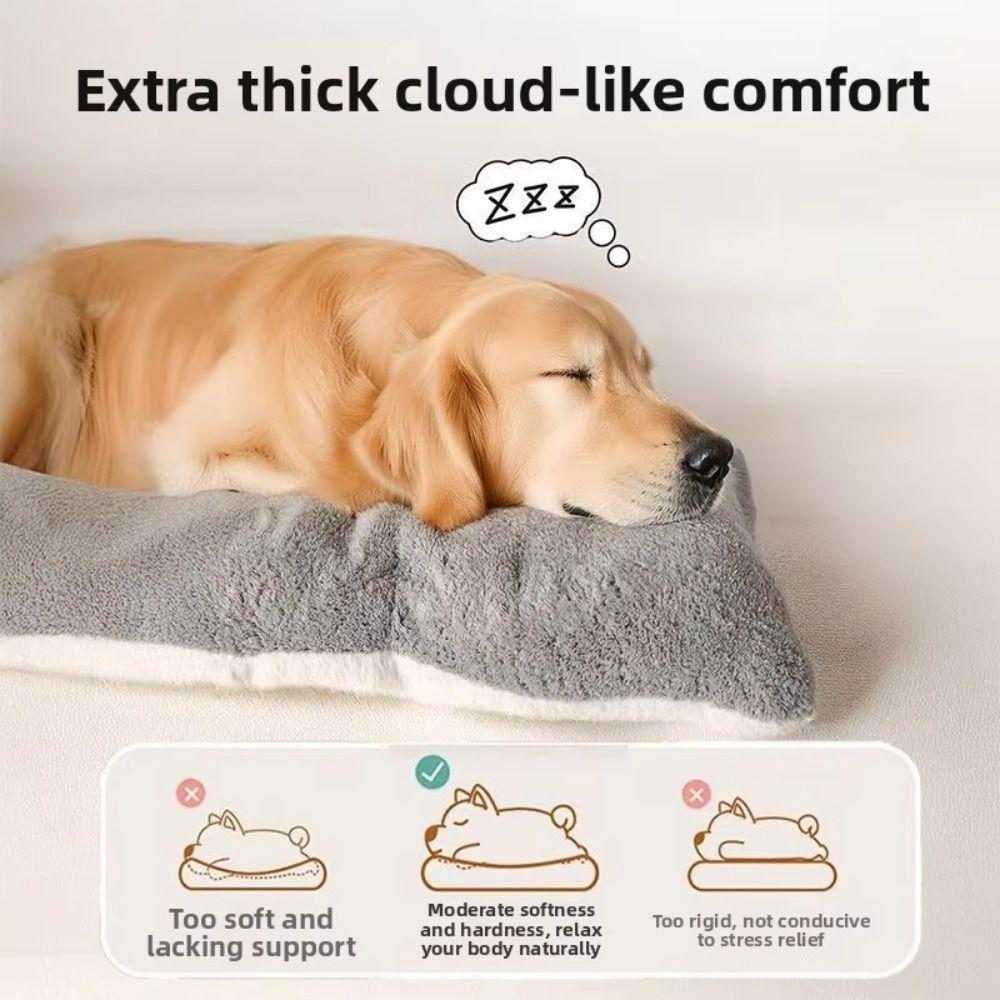 Portable Thickened Dog Bed Mat Super Soft Keep Warm Sleeping Pad Double-Sided Use Pet Mat Winter Use