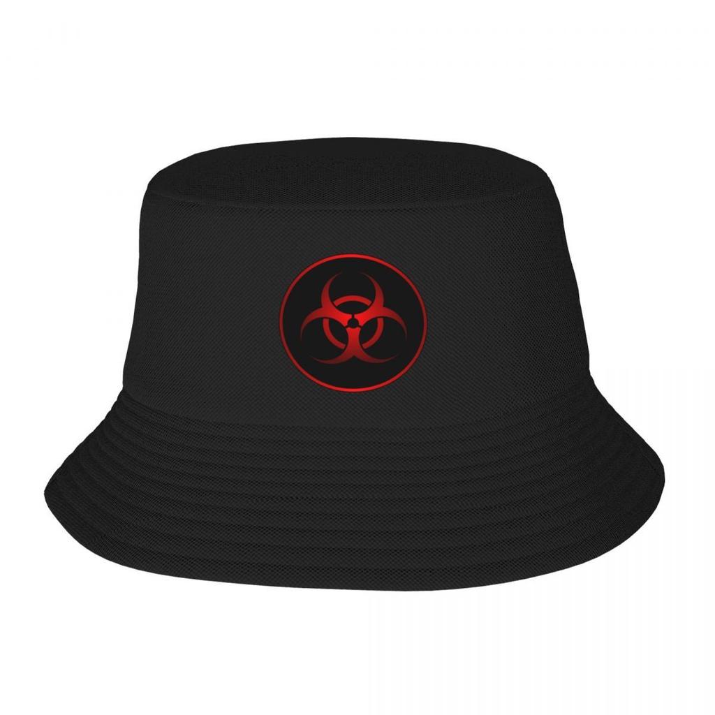 New Red Biohazard Symbol Bucket Hat Hat Brand Unisex Caps Hats Baseball Cap Women Caps Unisexs