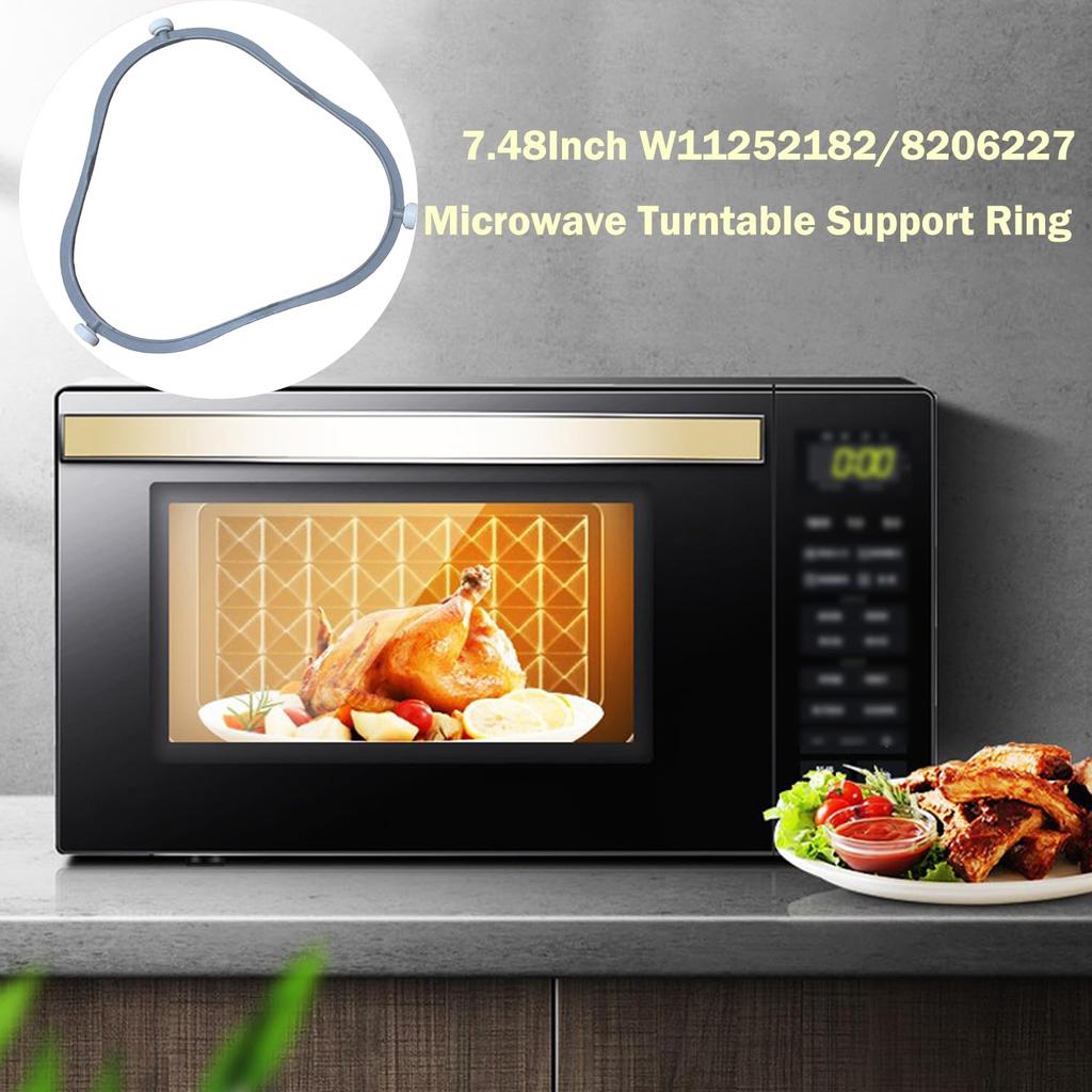 7.48 Inch W11252182/8206227 Microwave Turntable Support Ring Triangle, Glass Tray Support Replacement Part, Replacement Inner Ring Compatible for