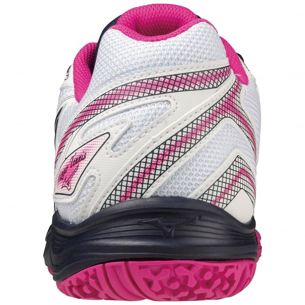 Mizuno Slip Resistant Abrasion Resistant Slip Resistant Abrasion Resistant Low top Tennis Shoes Women's White Pink 61GB234160