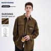 NVG·YOUNG Men's Casual Cotton Blend Shirt Jacket