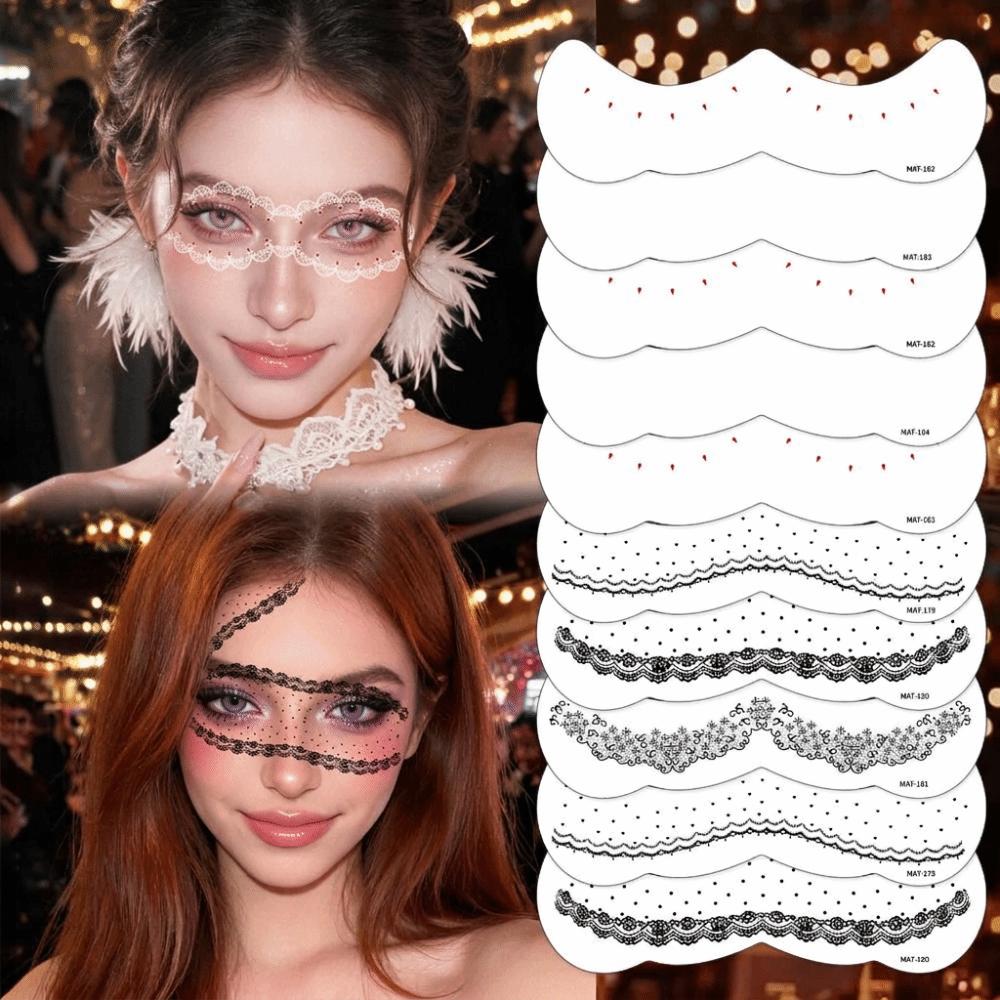 2 Sheets Long Lasting Vine Stickers Tattoo Stickers Waterproof Makeup Stickers Cosplay