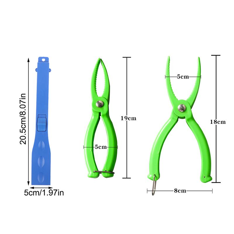 Outdoor-Clip-Fischzange Klein Leichtgewichtiger Fischclip Fischkontrollgerät Kunststoff-Fischklemme Rutschfester Greifer Zange Zubehör
