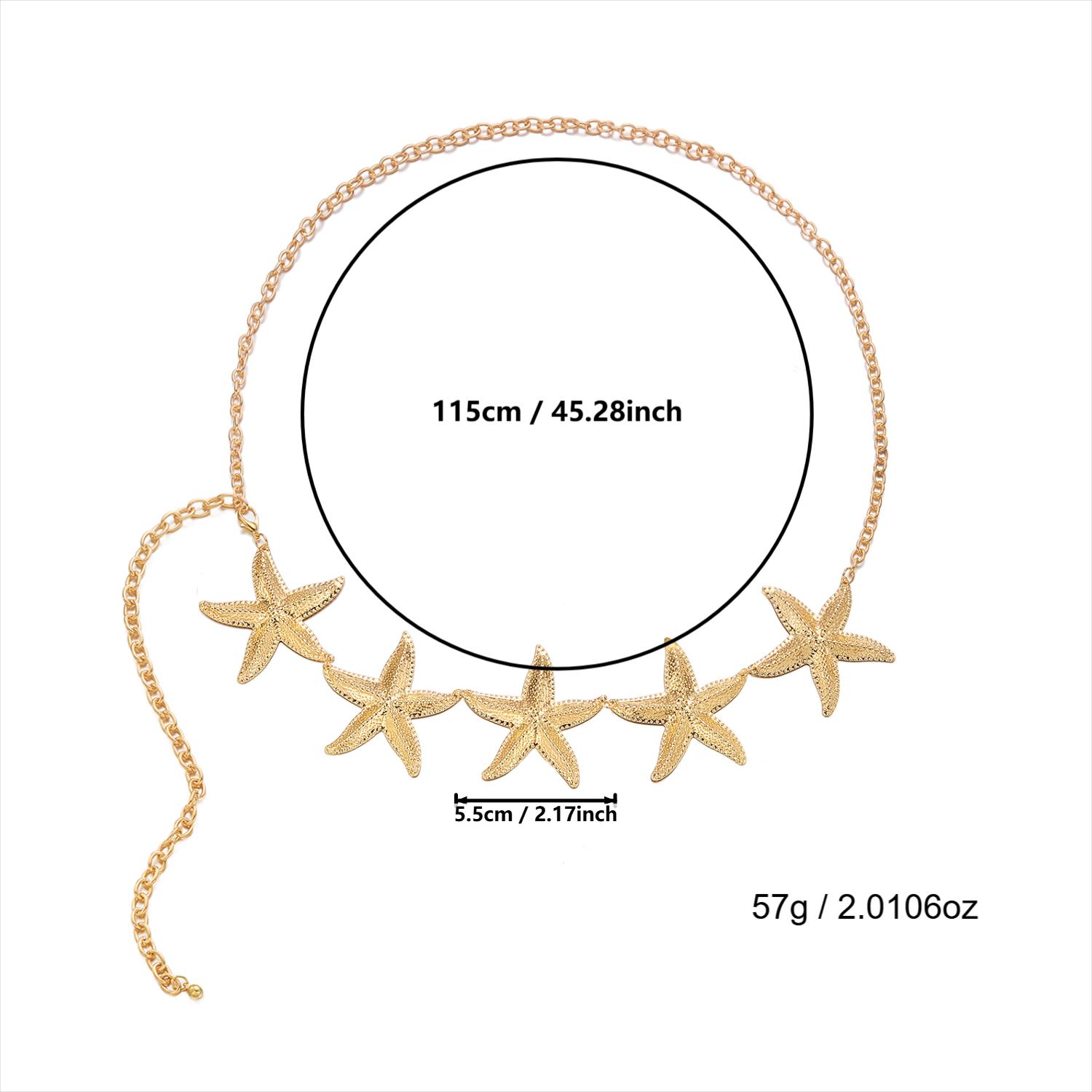 Statement Starfish Waist Chain Summer Beach Vacation Women Sexy Bikini Belly Body Chain Jewelry Accessories
