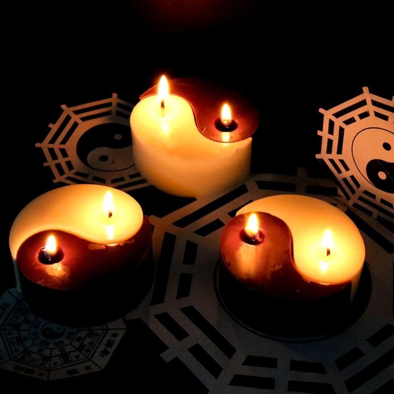3D-Candle Mold Tai Chi Yin Yang Candle Silicone Mold Handmade Soap Mold DIY Fondant Candy Mold Chocolate Decorating Tool