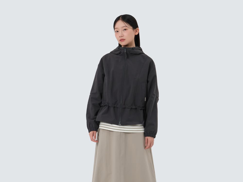 Snow Peak Polywasher Hood Windbreaker Outer Dark Size S Wmn's GS-S25FWFWB67 Women's Jacket, Charcoal,