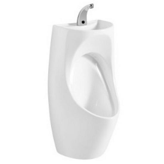 Men's Wall-Mounted Ceramic Urinal with Automatic Sensor for Schools and Public Places