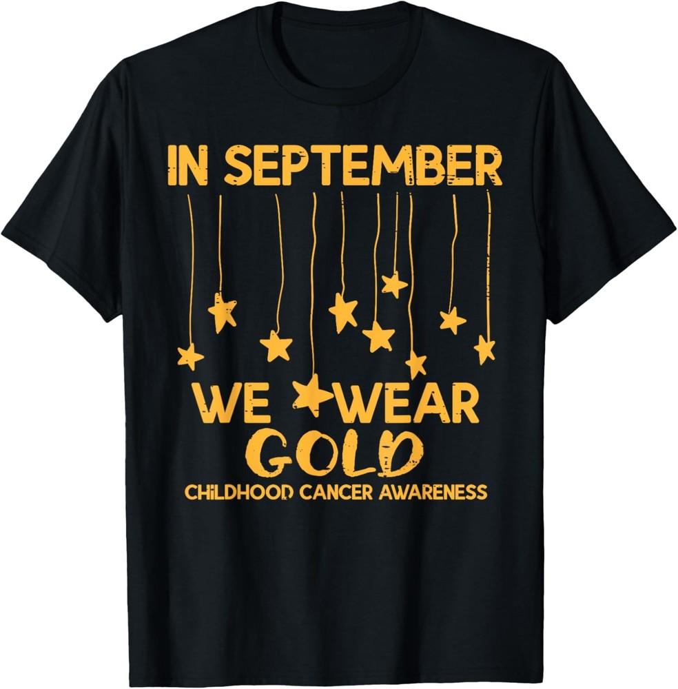 September We Wear Gold Childhood Cancer Support Unisex T-Shirt Unisex T-Shirt S