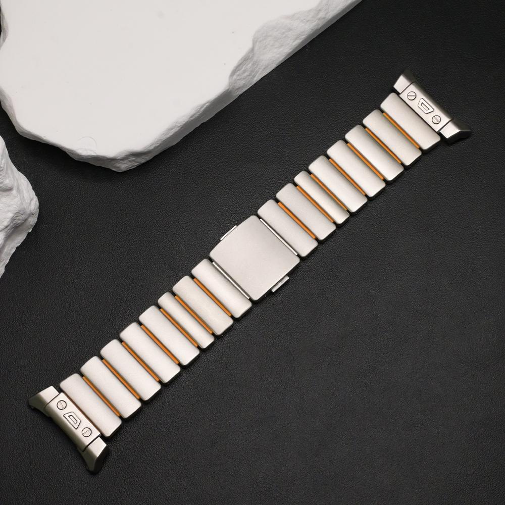 Titanium Band for Samsung Galaxy Watch Ultra2 2025 Luxury Metal Strap for Samsung Galaxy Watch Ultra 47mm 2024 Rubber Bracelet
