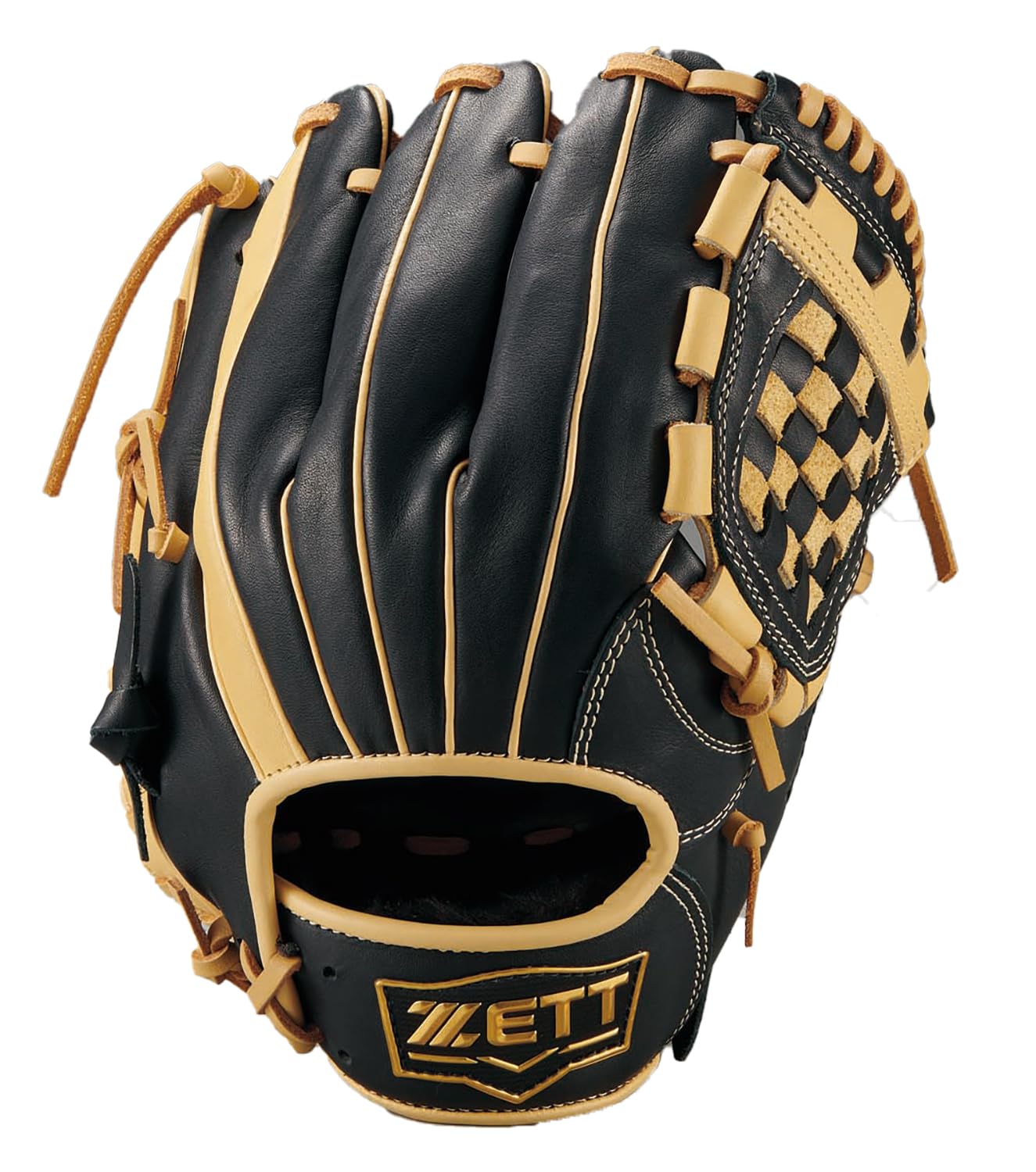 

ZETT Fine Play Youth Softball Black x Size BJGB74540Z Glove, All-Around, Pastel, Right-Handed Throw, L,