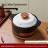 Xiangdong 6L Wood Grain Dry-Burn Resistant Casserole Pot