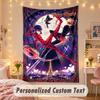 Custom Personalized Tapestry,Miraculous Ladybug Print Custom Name Text Wall Art Hanging for Bedroom