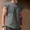 Men Summer T-shirt Sleeveless Solid Color Pullover Comfortable Breathable Daily Wear Casual Round Neck Men Summer Vest Men Clothes