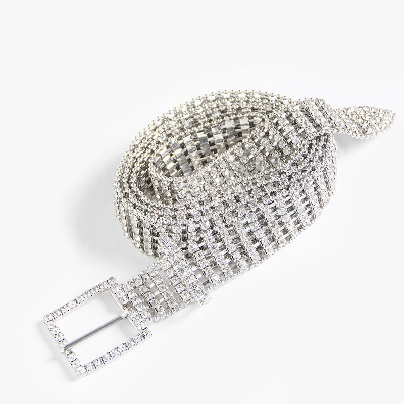 Premium Metal Water Drilled Waist Chain Women Fashion Waist Accessory Jewelry