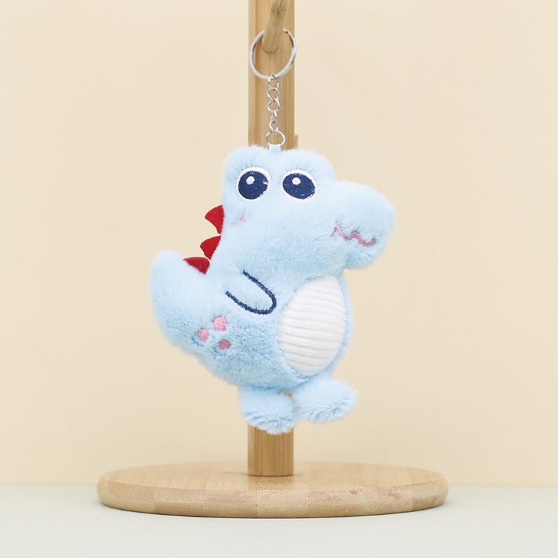 Cute Cartoon Dinosaur Plush Keychain Colorful Soft Stuffed Animal Gifts