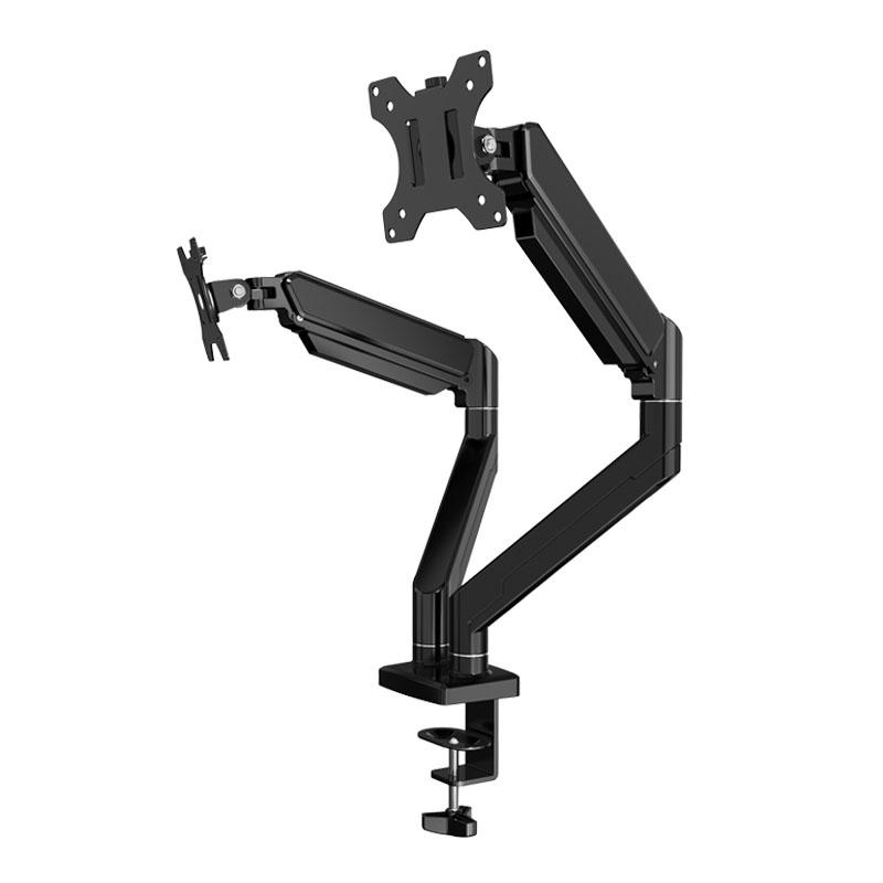 Dual Monitor Arm Holds Up To 20kg Desk Mount Stand Adjustable Height and Angle for 14 To 32 Inch Screens