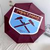 1 PC Automatic Folding Umbrella - West Ham Pattern Portable Foldable Design With 8 Ribs Christmas Birthday Gifts