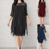 Fashion Chiffon Hollow Out Loose Casual Dress Women Summer Plus Size Women Clothing Ladies Dresses Robe Femme