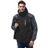 Men's Mountain Jacket Waterproof Fleece Liner Snow Coat Warm Winter Windproof Hooded Raincoat