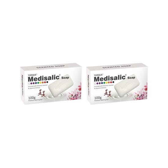 Medisalic Soap, Almond Bathing Bar For Men & Women 100 Grams, Pack of 2