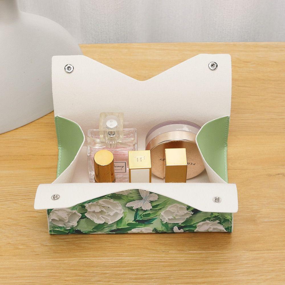 with Buttons Napkin Holder PU leather Paper Towel Box New Large Storage Box  Home