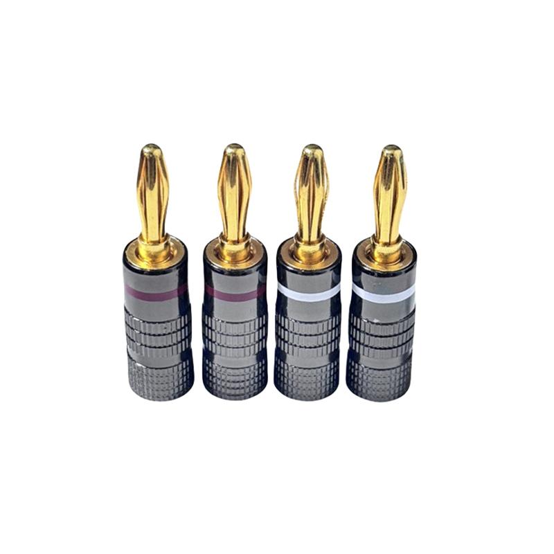 1Pcs Banana Plug Connector 4Mm Audio Video Speaker Adapter Banana Connectors Gold-Plated Banana Jack No Welding