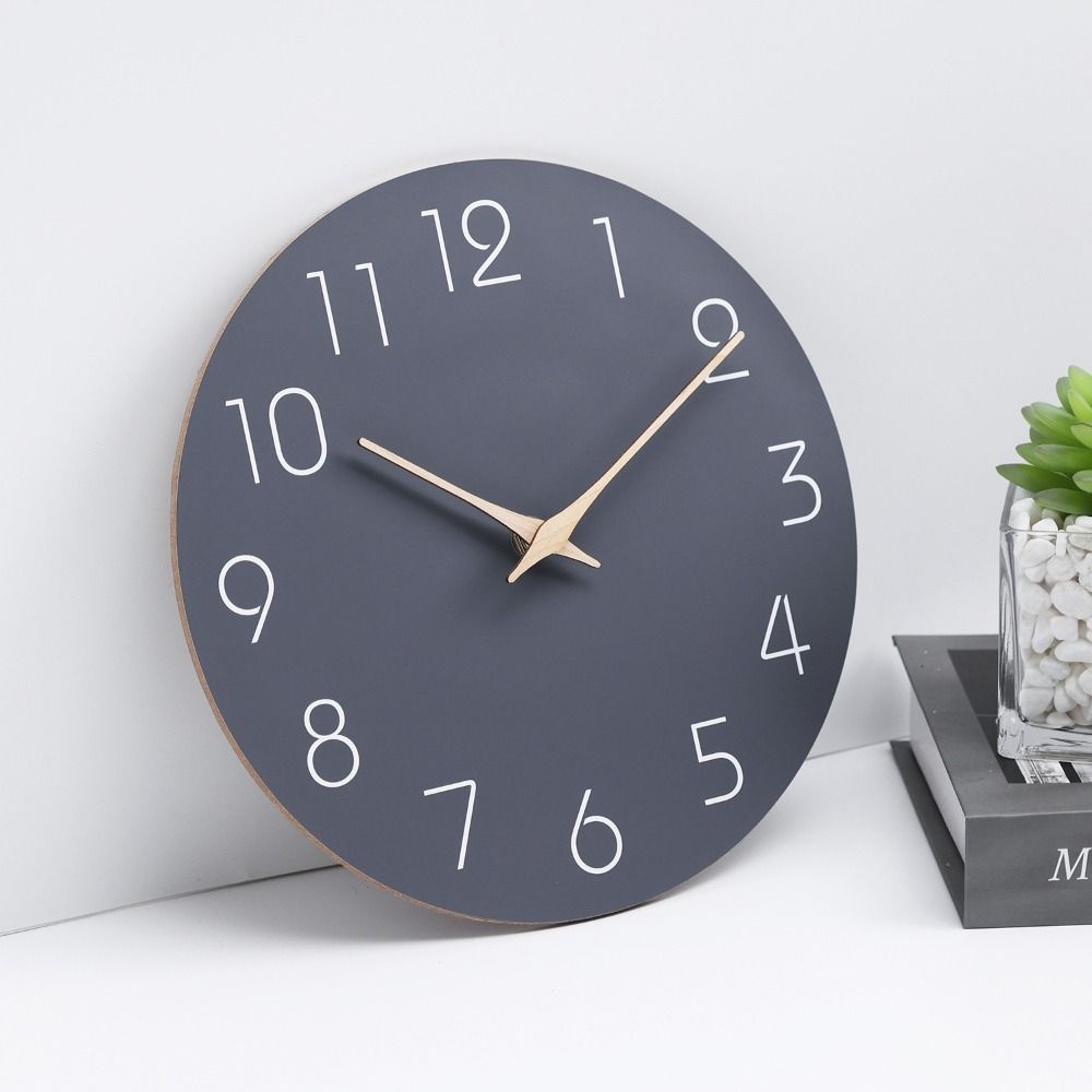 Minimalist Style Wall Clock Non Ticking Digital Clock Decorative Scale Clock  Living Room