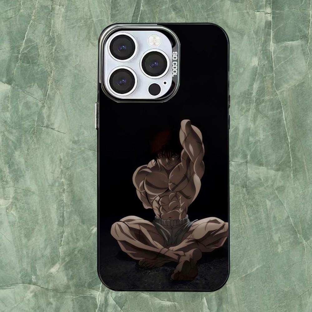 

Чехол для телефона Baki Anime H-Hanma для iPhone 16,15,14,13,12,11,Mini,Pro,SE,MAX Черный Матовый Ударопрочный Чехол iPhone14pro