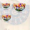 1Pcs Tulip & Daffodil Semi Circle Welcome Doormat Non-Slip for Outdoor Patio Porch Kitchen Bathroom Entryway Floor Mat