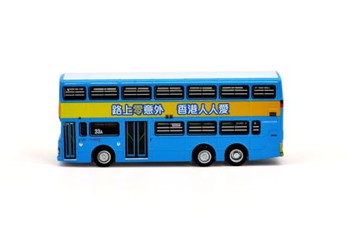 Tiny City 1/110 Dennis Dragon KMB 11m Zero Accidents (33A) "Zero Accidents on the Road, Love for Hong Kong People" Double-Decker Bus Diecast Model Car