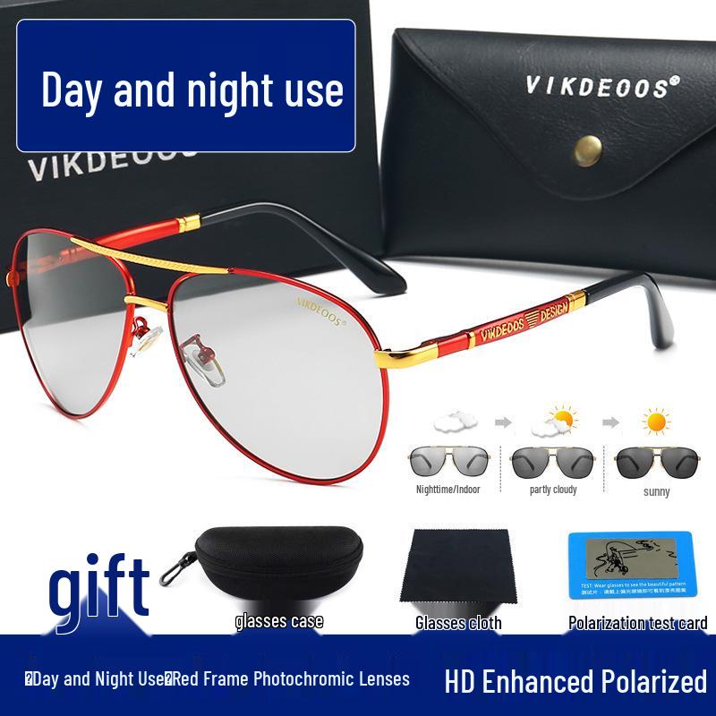 Men's Polarized Day & Night Sunglasses: Anti-UV HD for Driving & Fishing