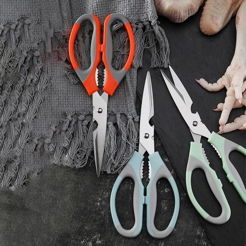 Heavy-Duty Kitchen Scissors Stainless Steel Multi-Purpose Shears For Meat And Roast Cutting Household Cooking Food Scissors