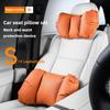 Nappa Leather Soft Car Seat Neck and Back Pillow Comfort Car Neck Waist Pillows Accessories Interior Car Headrest Lumbar Support