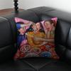 Classic And Nostalgic EEat Drink Man Womans Cushion Cover Pillow Case Antidustmite Invisible zipper silky plush cushion