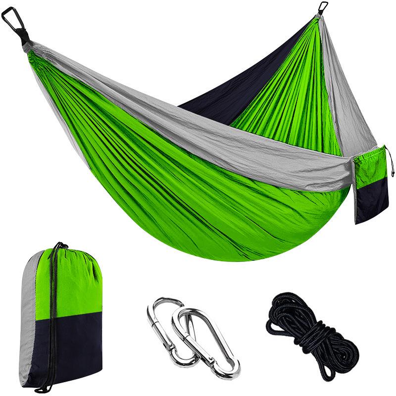 Portable Nylon Parachute Camping Hammock Swing Chair (Single/Double)