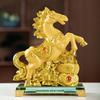2026 Hästens År Sammet Sand Guld Figur: Stjärnteckengåva för Företag, Årsmöten och Firanden