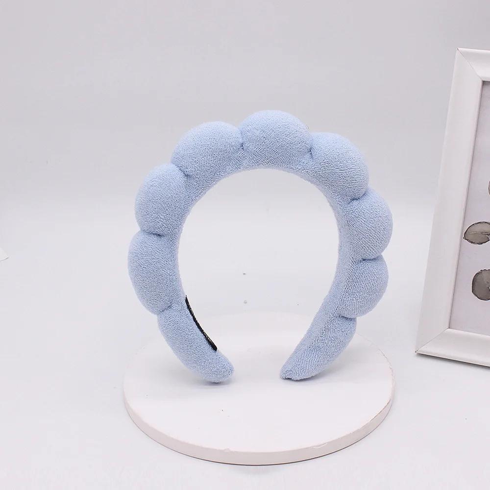 Femmes Filles Éponge Co Spa Maquillage Bulle Bandeau Éponge Bouffant Rétro Bandes Cheveux Doux Bandeau Couvre-chef
