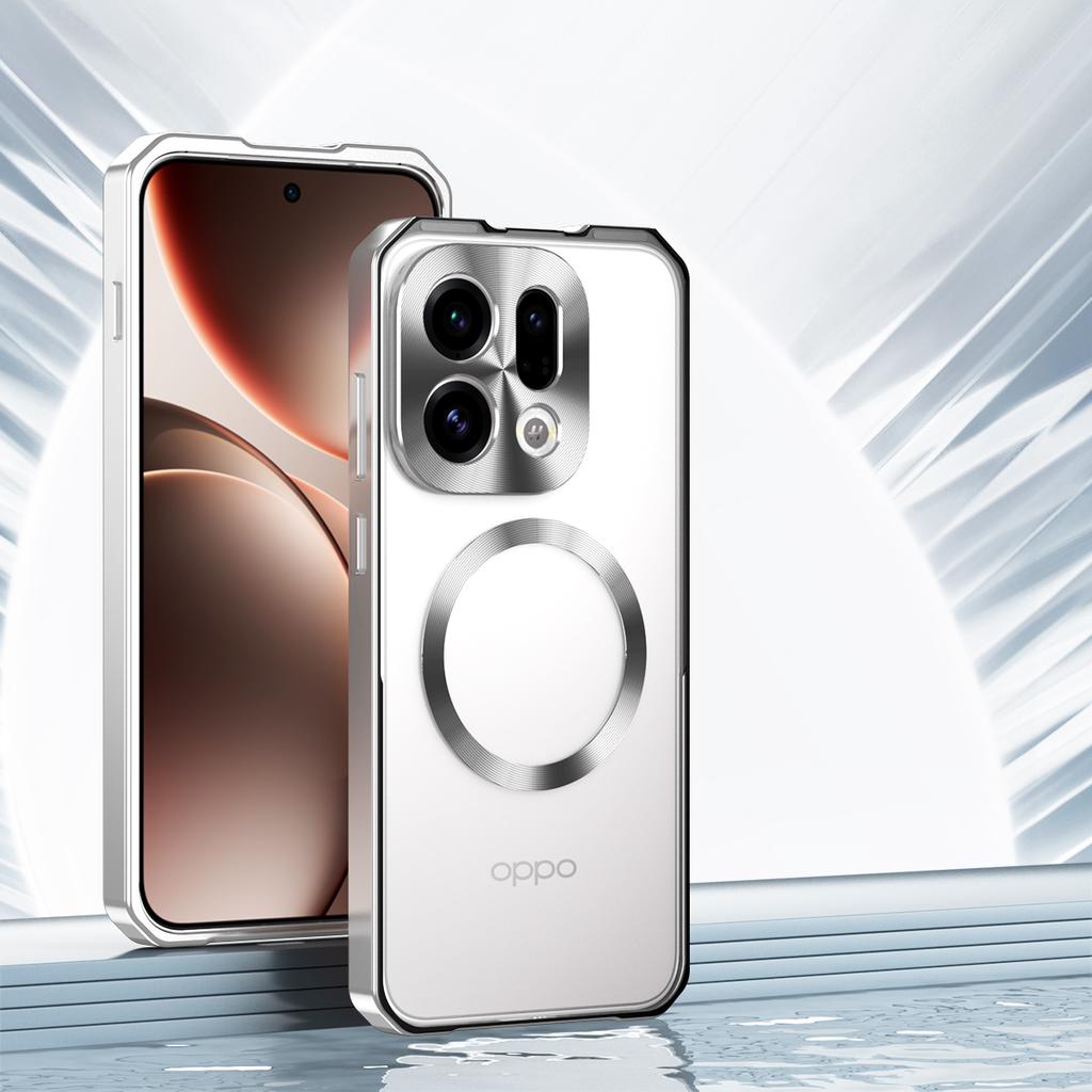 For Oppo Find X9 Pro Case Push Pull Metal Aluminum Alloy Bumper Matte PC Hard Shockproof Phone Case for Oppo FindX9 Pro Cover