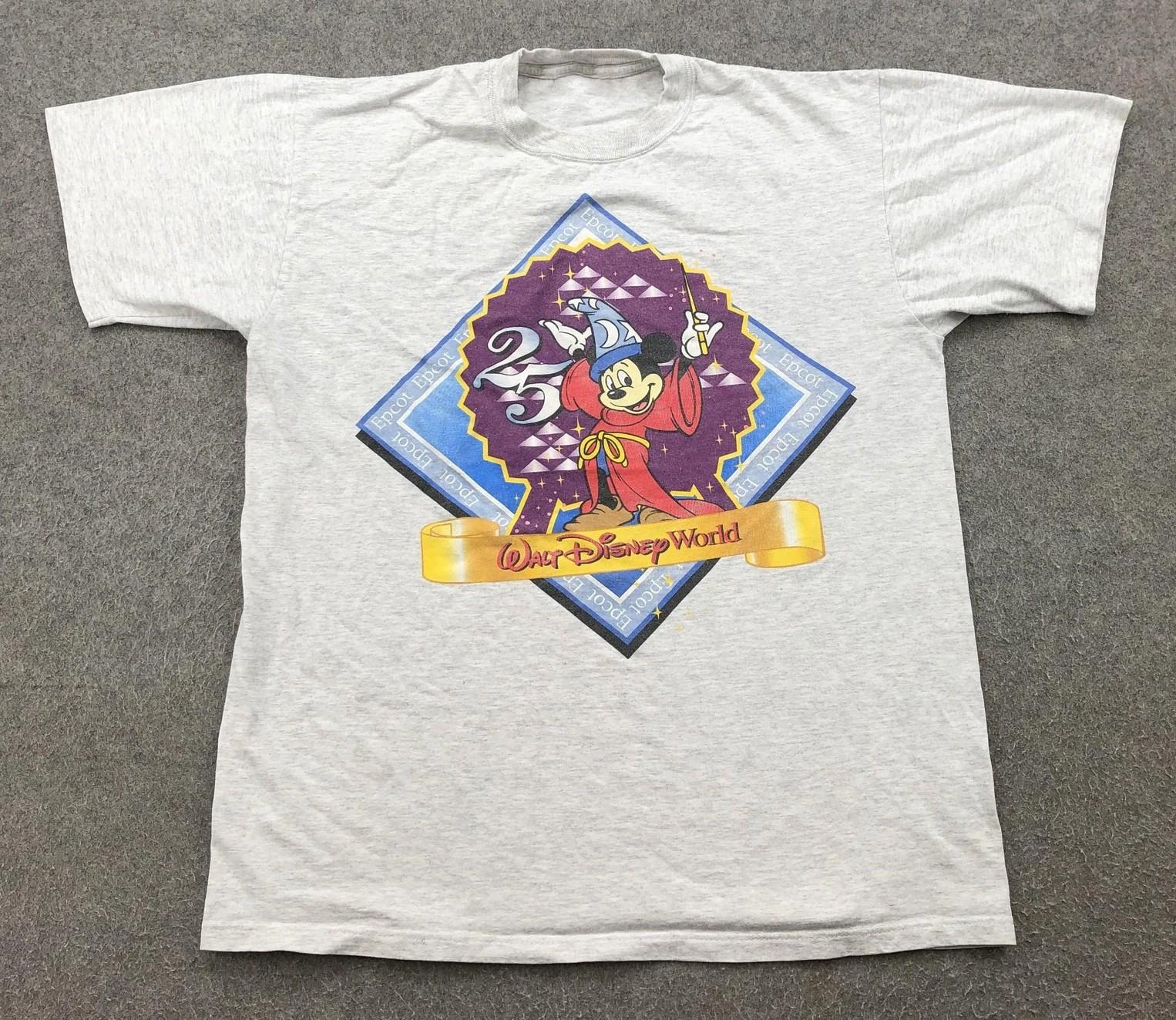 Walt Disney World Shirt Size S-5XL Mickey 25th Anniversary Made USA XL