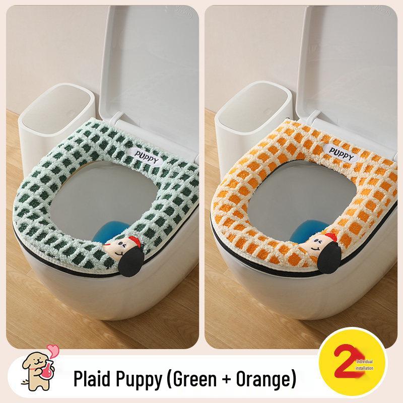 LIEI Waterproof Plush Toilet Seat Cushion