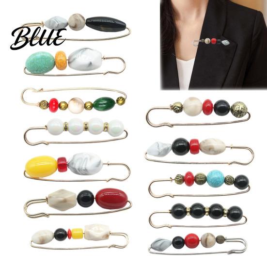 Brooch Alloy Pin Wear-Resistant Anti-Rust Elegant Imitation Stone Design Anti-rust