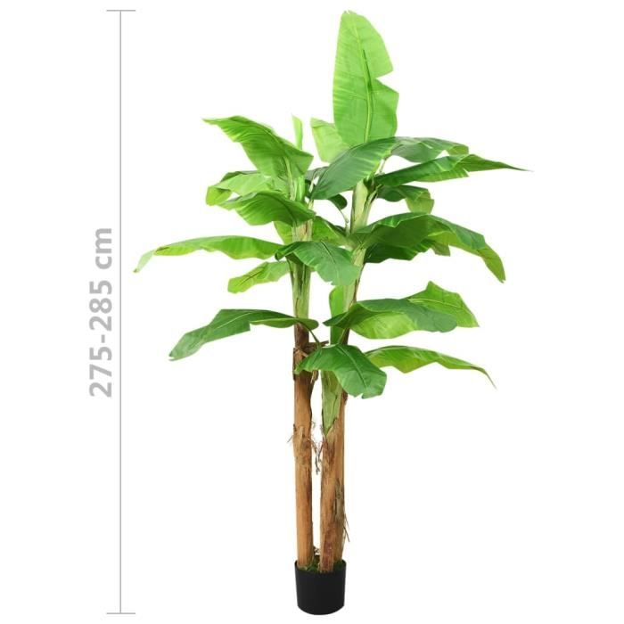 VidaXL Bananier artificiel avec pot 285 cm Vert