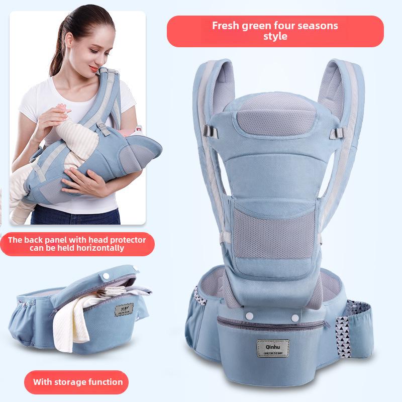 Marsupio porta-bambini multifunzionale con sgabello portaoggetti, supporto orizzontale